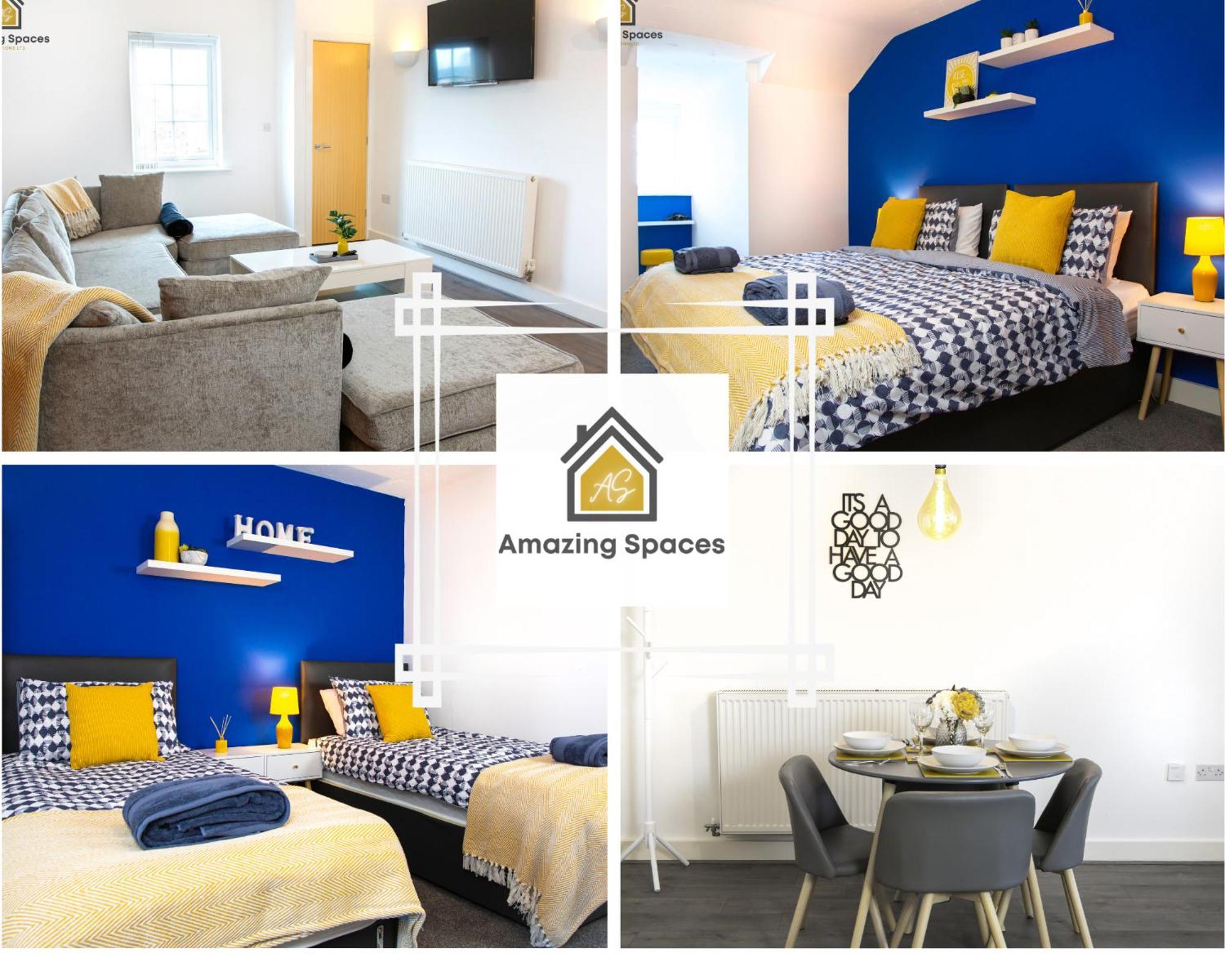 Large Unique 2 Bedroom Duplex Apartment With Private Parking & Free Wifi - Vat Qualifying By Amazing Spaces Relocations Ltd วอร์ริงตัน ภายนอก รูปภาพ